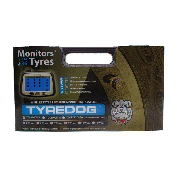 Tyredog TD-2700F-X08 - 8 Wheel External Tyre Pressure Monitoring System