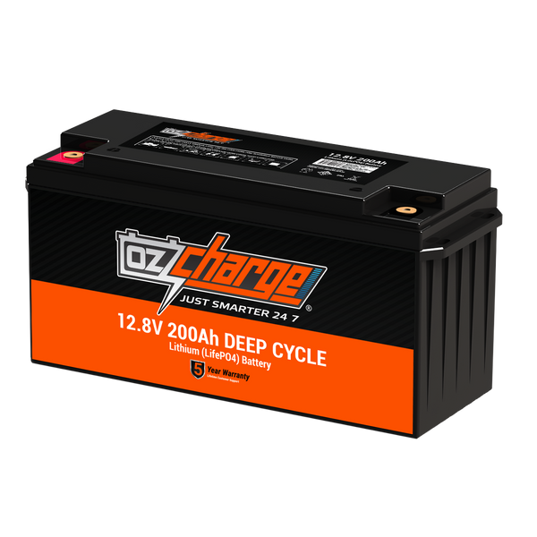 OzCharge 12V 200Ah Lithium LifePO4 Deep Cycle Battery