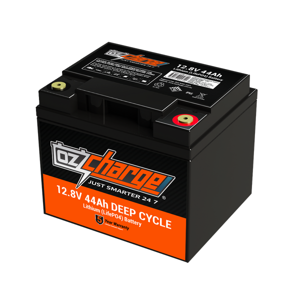 OzCharge 12V 44Ah Lithium LifePO4 Deep Cycle Battery