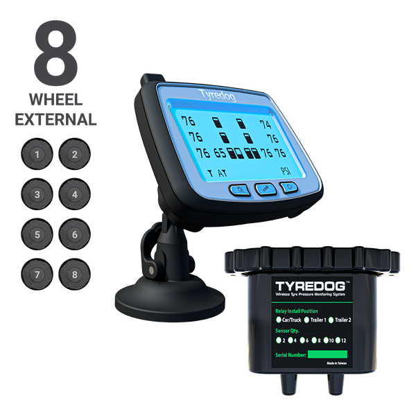 Tyredog TD-2700F-X08 - 8 Wheel External Tyre Pressure Monitoring System