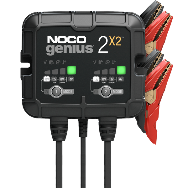 Noco GENIUS2X2 6V 12V 4A (2 x 2A Bank) Battery Charger